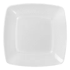 Prato Quadrado Descartável 15cm Branco 140 Und Foto  mini 1