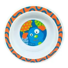 Prato Raso Com Ventosa Funny Meal Azul Multikids Baby Bb049 - Personagem Foto mini 1