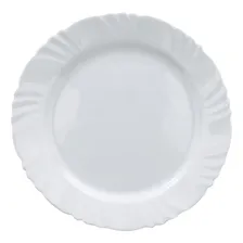 Prato Raso Opaline Pétala Branco Duralex 25,5 cm Foto mini 1