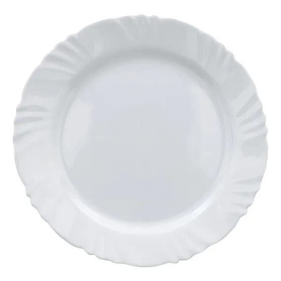 Prato Raso Opaline Pétala Branco Duralex 25,5 cm Foto 1