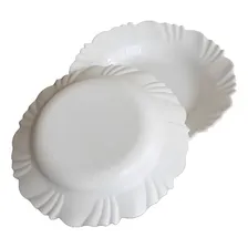 Prato Raso Opaline Pétala Branco Duralex 25,5 cm Foto mini 4