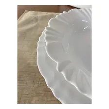 Prato Raso Opaline Pétala Branco Duralex 25,5 cm Foto mini 2