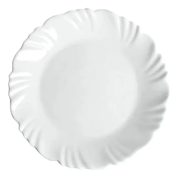 Prato Sobremesa Raso Opaline Temperado Pétala 19,5cm Duralex Foto 1