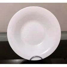 Prato Vidro Branco Fundo Opaline Temperado 24cm Kit 6 Un Liso Foto mini 4