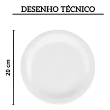 Pratos Rasos Para Sobremesas Branco 19 Cm Kit Com 12 Foto mini 4
