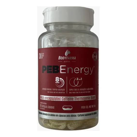 Pré Treino Peb Energy Cafeína De Liberação Gradual 2-in-1 Sabor Neutro Foto 1