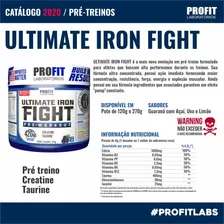 Pré Treino Ultimate Iron Fight 120g - Profit Labs Sabor Uva Foto mini 3