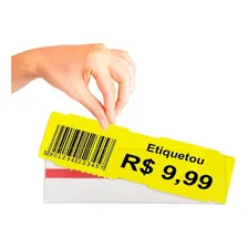 Precificador Porta Etiqueta Gondola 10x3 500 Unidades Reto Foto mini 4