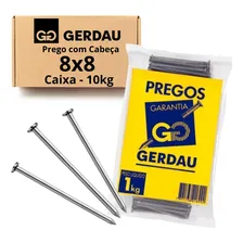 Prego 8x8 Com Cabeça 10kg Gerdau Foto mini 1