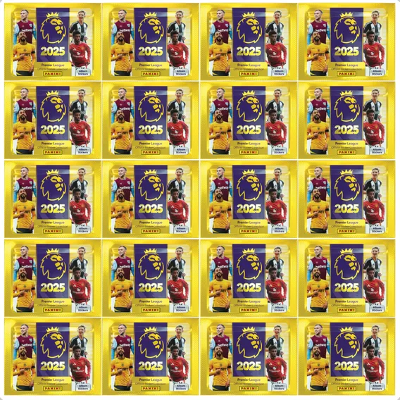 Premier League 2025 - 10 Envelopes (total De 50 Figurinhas) Personagem Figurinhas Do Álbum Premier League 2024/2025 Foto 1
