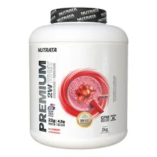 Premium Whey 2kg Concentrado Hidrolisado Morango Nutrata Foto mini 1