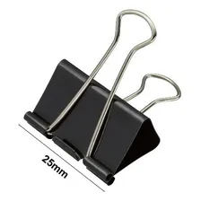 Prendedor De Papel Binder Clip 25mm Preto 48 Unidades Lyke Foto mini  2