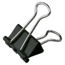 Prendedor De Papel Metal Binder 25mm Preto Pote C/ 48 Foto  mini 1