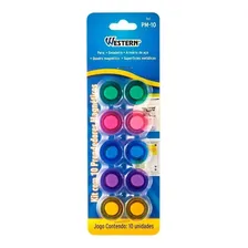 Prendedor Magnetico Imã Colorido Geladeira Quadro 20mm C/ 10 Foto mini 1