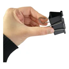 Prendedor Papel Binder 51mm 12 Unidades Preto Foto mini 3