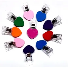 Prendedor Patch Coração C/ 10 Unid - Mini Clips Cor Branco Foto mini 1