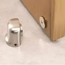 Prendedor Porta Magnético Aparador Peso Batente ( 3 ) Acabamento Fosco Cor Prateado Foto mini 2