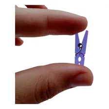 Prendedor Roxo Mini Pregador 100 Peças Organizador Foto mini  3