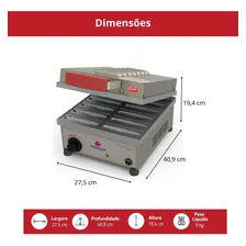 Prensa Crepe SuĂço ElĂ©trica Prk-12e 12 Cavidades 220v Progás Cor Aço Inoxidável Foto mini 2