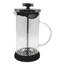 Prensa Francesa Luxo Cafeteira Cha Cafe Cremeira Bule 350ml Cor Prateado Foto  mini 1