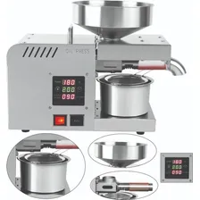 Prensa Hidráulica Máquina Extratora De Óleo Automática Cor Prateado Metálico 220V Foto mini 1