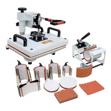 Prensa Térmica 10 Em 1 29x38cm Sublimação Camisa Caneca Boné 220v Foto  mini 1