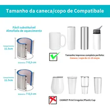 Prensa Térmica Canecas 11oz Dobro Squeezes Copos Sublimadora Mecolour 110v Foto mini  3
