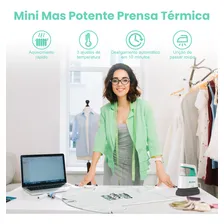 Prensa Térmica Mini, Prensa Térmica Pequena Com 4 Temporizadores, Portátil, Prensa De Transferência Mini Heat Press Com 3 Ajustes De Temperatura Para Camisetas, Sapatos, Bonés, Almofadas220v Foto mini  2