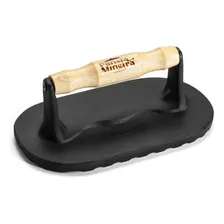 Prensador Oval 2 Kg Alça Madeira 20 X 12 Cm Panela Mineira Foto mini 1