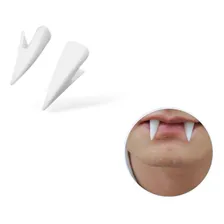 Presa De Vampiro Dentes Caninos Halloween Cor Branco Foto  mini 1