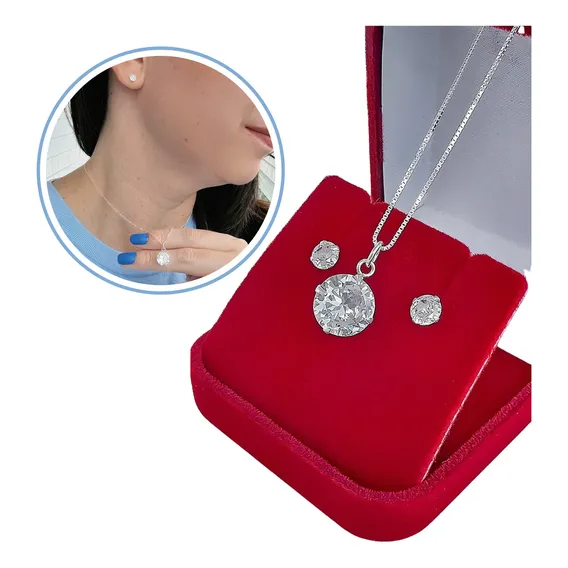 Presente Colar Feminino + Brincos Noiva Namorada Esposa Foto 1