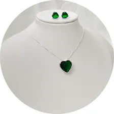 Presente Colar Feminino Prata 925 Esposa Namorada Verde Foto mini 4