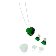 Presente Colar Feminino Prata 925 Esposa Namorada Verde Foto mini 1