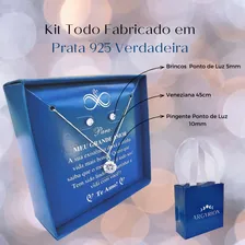 Presente Conjunto Feminino Prata 925 Kit Namorada Esposa Foto mini 3