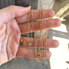 Presente De Natal Escapulário Feminino Banhado A Ouro 18k Cor Dourado Foto mini  2