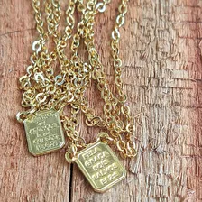 Presente De Natal Escapulário Feminino Banhado A Ouro 18k Cor Dourado Foto mini 4