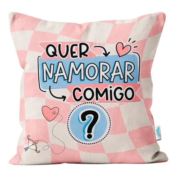 Presente Dia Dos Namorados Almofada Decorativa 40x40 Cor Romantico Foto 1