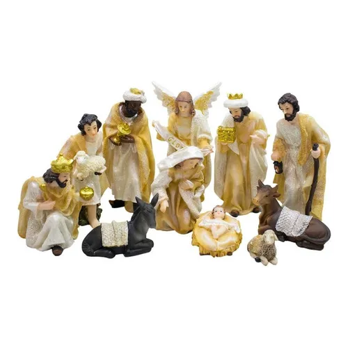 Presépio De Natal Resina 11 Imagens AltÃssimo Detalhes 15cm Foto 1