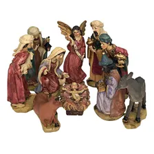 Presépio Natal Completo De Resina Com 11 Peças Realista Foto  mini 1