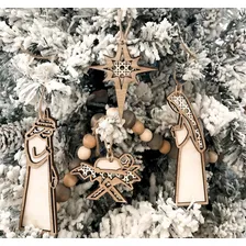 Presépio Natal Mdf Estilo Tela Indiana Em Mdf Cru 3mm Foto mini 3