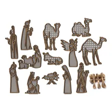 Presépio Natal Mdf Estilo Tela Indiana Em Mdf Cru 3mm Foto mini 1