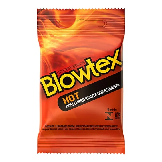 Preservativo Blowtex Hot C/lubrificante Que Esquenta - 12 Pa Foto 1