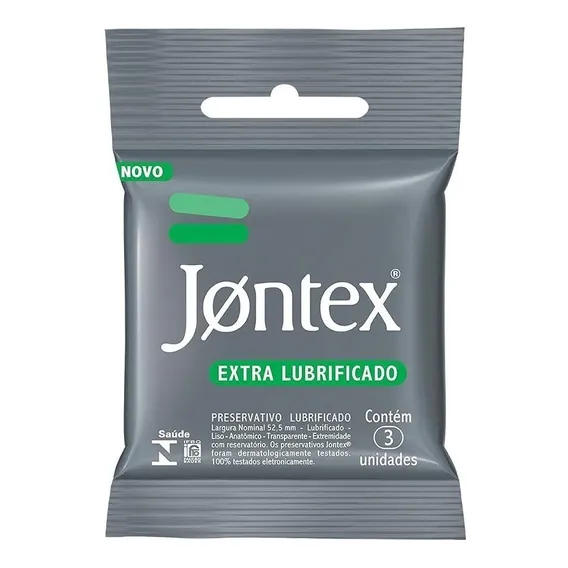 Preservativo Jontex C/3 Confort Plus Extra Lubrificado Foto 1