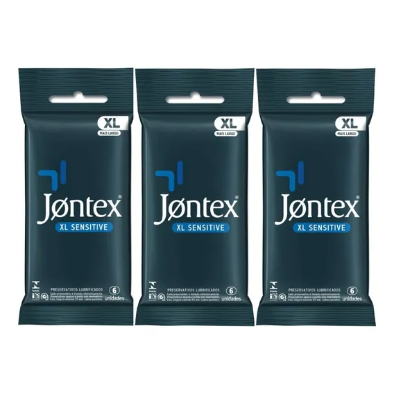 Preservativo Jontex Xl Mais Largo Sensitive 18 Unid Foto 1