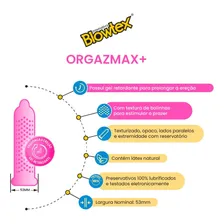 Preservativo Lubrificado Blowtex Orgazmax Pacote 3 Unidades Foto mini 3