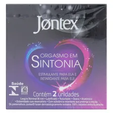 Preservativo Lubrificado Orgasmo em Sintonia Jontex Caixa 2 Unidades Foto  mini 1