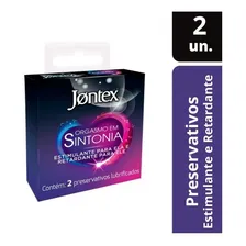 Preservativo Lubrificado Orgasmo em Sintonia Jontex Caixa 2 Unidades Foto mini  2