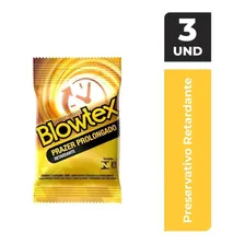 Preservativo Lubrificado Prazer Prolongado Blowtex Pacote 3 Unidades Foto mini 1