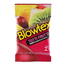 Preservativo Lubrificado Tutti Frutti Blowtex Pacote 3 Unidades Foto mini 2