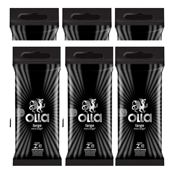 Preservativo Olla Lubrificado Large Mais Largo 36 Unid Foto 1
